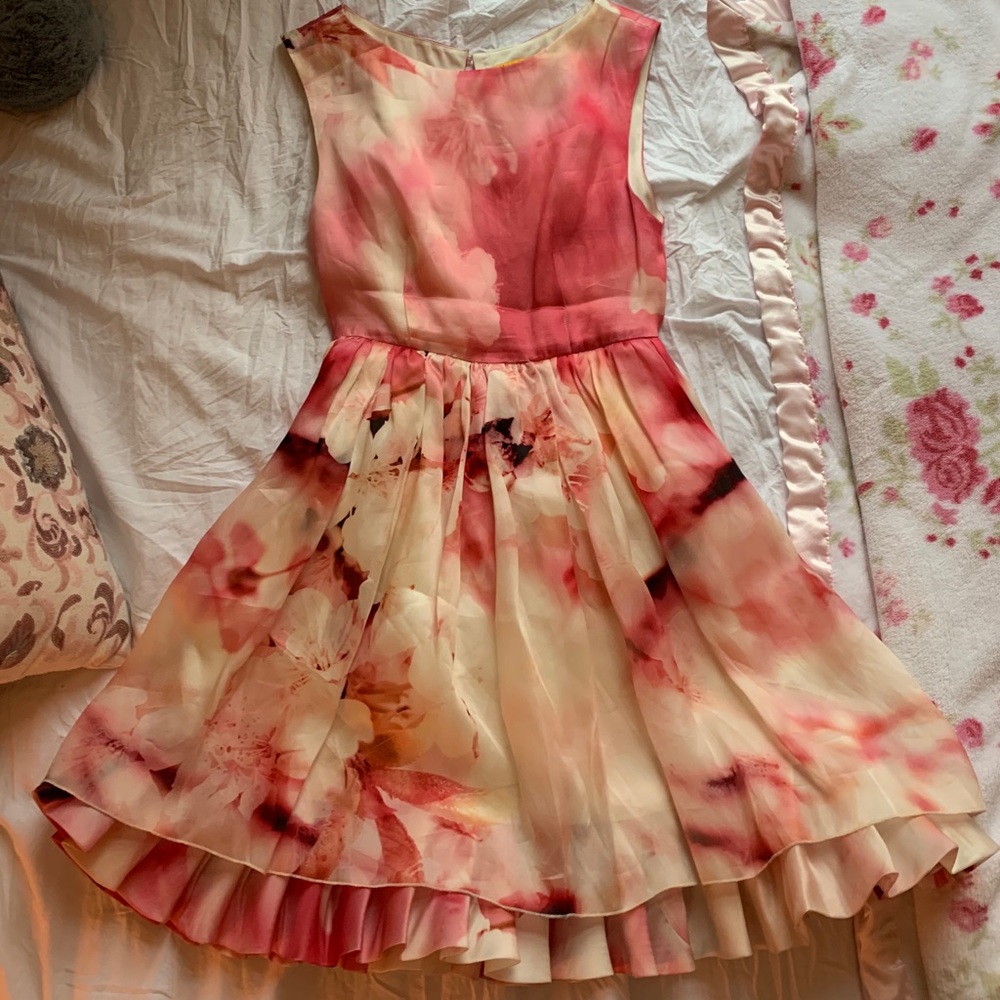 Pink Floral Alice + Olivia Dress